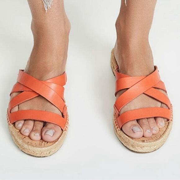 SAM EDELMAN AVERIE ORANGE ESPADRILLES SANDALS size 8.5 - Picture 1 of 7
